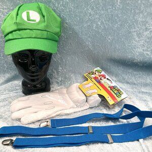 Super Mario Brothers Unisex Luigi Costume: Hat, Gloves, & Suspenders